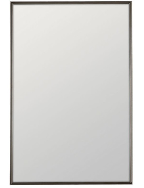 Miroir mural industriel chic Rectangulaire 60x90 Métal Gris acier Acero 
