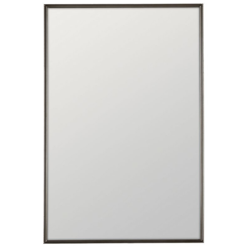 Miroir mural industriel chic Rectangulaire 60x90 Métal Gris acier Acero 
