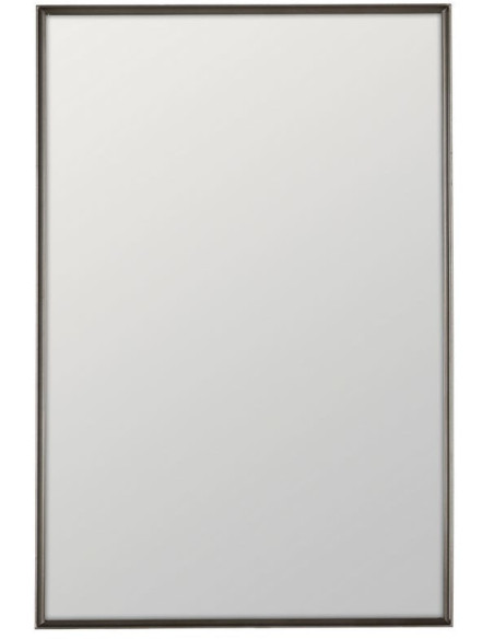 Miroir mural industriel chic Rectangulaire 60x90 Métal Gris acier Acero 