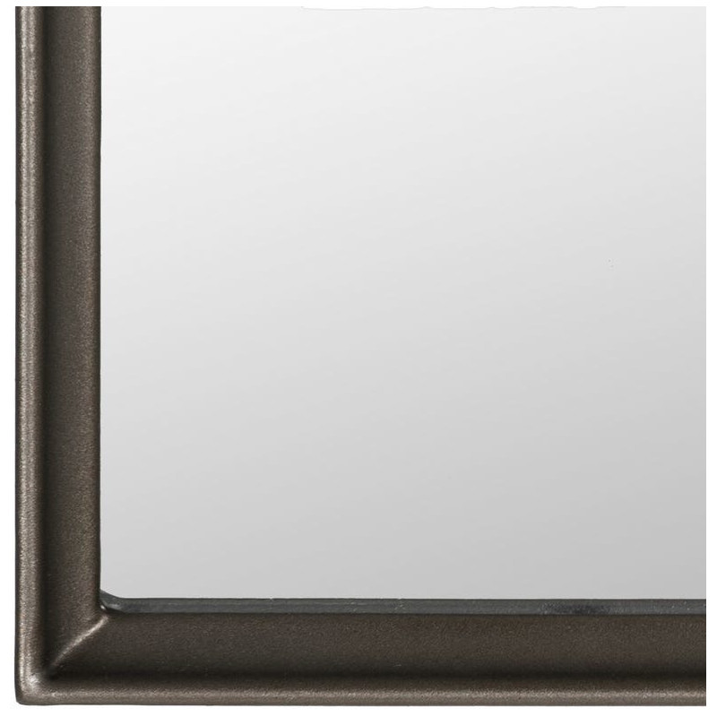 Miroir mural industriel chic Rectangulaire 60x90 Métal Gris acier Acero 