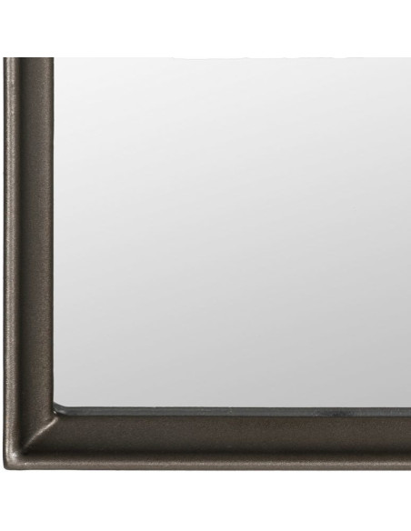 Miroir mural industriel chic Rectangulaire 60x90 Métal Gris acier Acero 