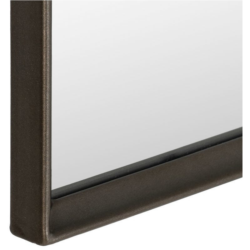 Miroir mural industriel chic Rectangulaire 60x90 Métal Gris acier Acero 