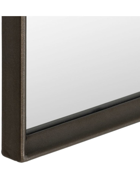 Miroir mural industriel chic Rectangulaire 60x90 Métal Gris acier Acero 