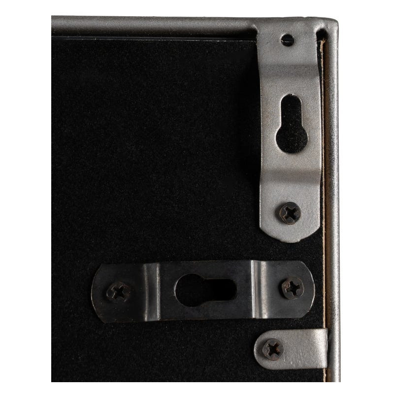 Miroir mural industriel chic Rectangulaire 60x90 Métal Gris acier Acero 