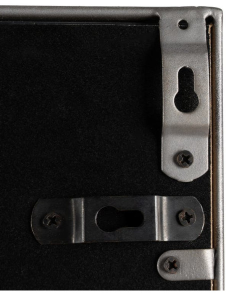 Miroir mural industriel chic Rectangulaire 60x90 Métal Gris acier Acero 