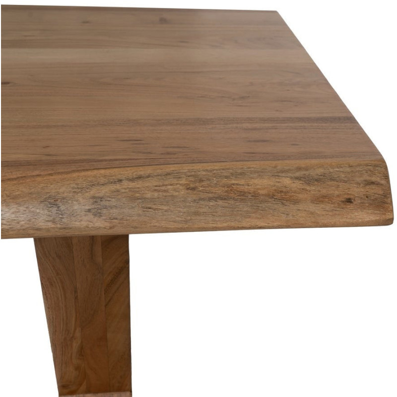 Grande Table à manger style campagne moderne Rectangulaire 6 personnes 180 cm Bois d'acacia Naturel Arvanio 