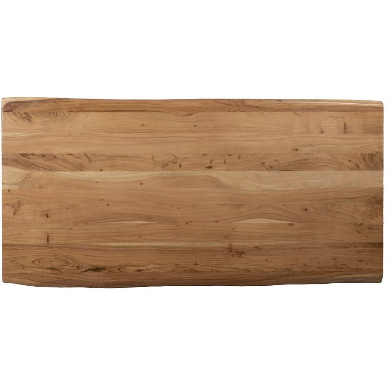 Grande Table à manger style campagne moderne Rectangulaire 6 personnes 180 cm Bois d'acacia Naturel Arvanio 