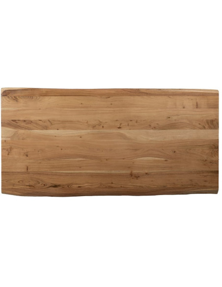 Grande Table à manger style campagne moderne Rectangulaire 6 personnes 180 cm Bois d'acacia Naturel Arvanio 