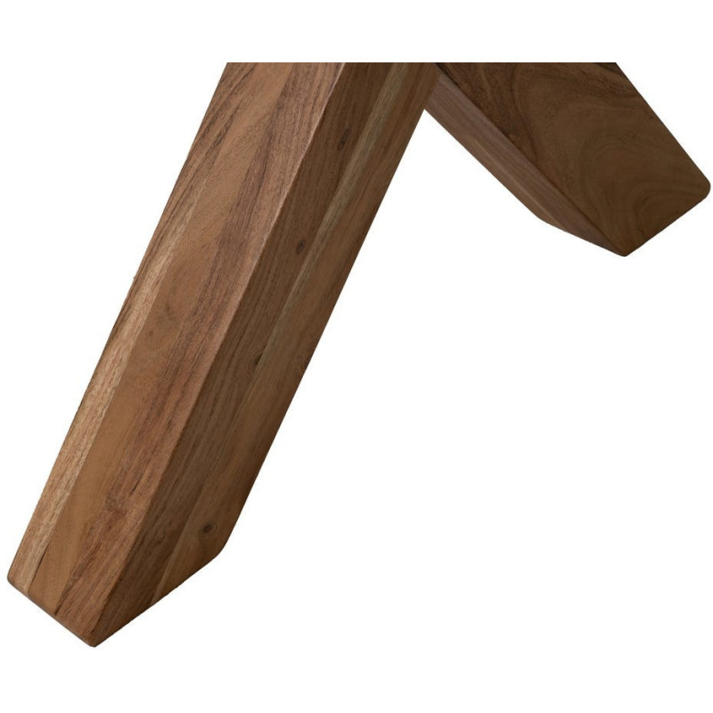 Grande Table à manger style campagne moderne Rectangulaire 6 personnes 180 cm Bois d'acacia Naturel Arvanio 