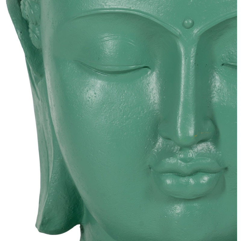 Grande Statue extérieur Tête de bouddha H 108 cm Résine de magnésium Turquoise Serenya 