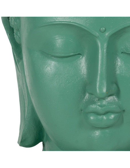 Grande Statue extérieur Tête de bouddha H 108 cm Résine de magnésium Turquoise Serenya 