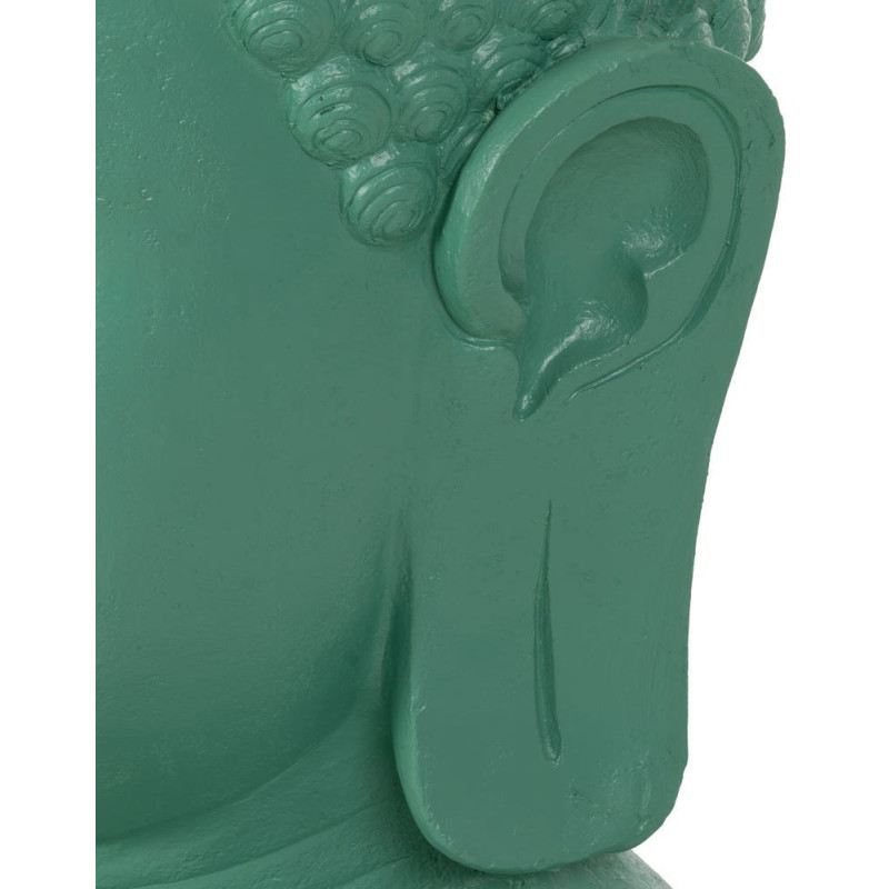 Grande Statue extérieur Tête de bouddha H 108 cm Résine de magnésium Turquoise Serenya 