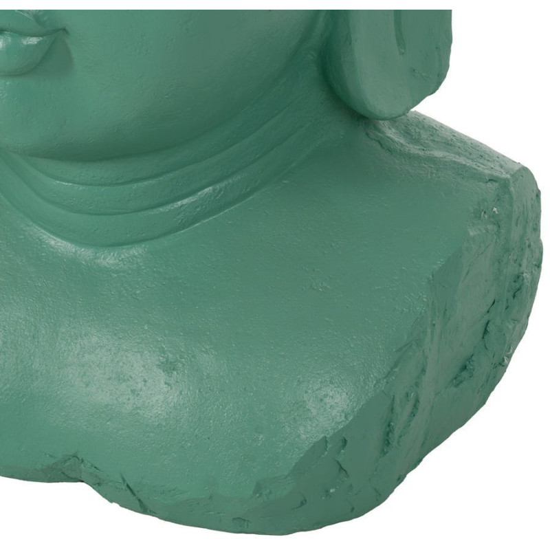 Grande Statue extérieur Tête de bouddha H 108 cm Résine de magnésium Turquoise Serenya 
