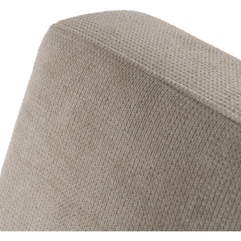 Fauteuil industriel vintage Tissu Vieux taupe Métal Noir Bois Marron foncé Arvello 