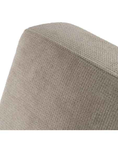 Fauteuil industriel vintage Tissu Vieux taupe Métal Noir Bois Marron foncé Arvello 