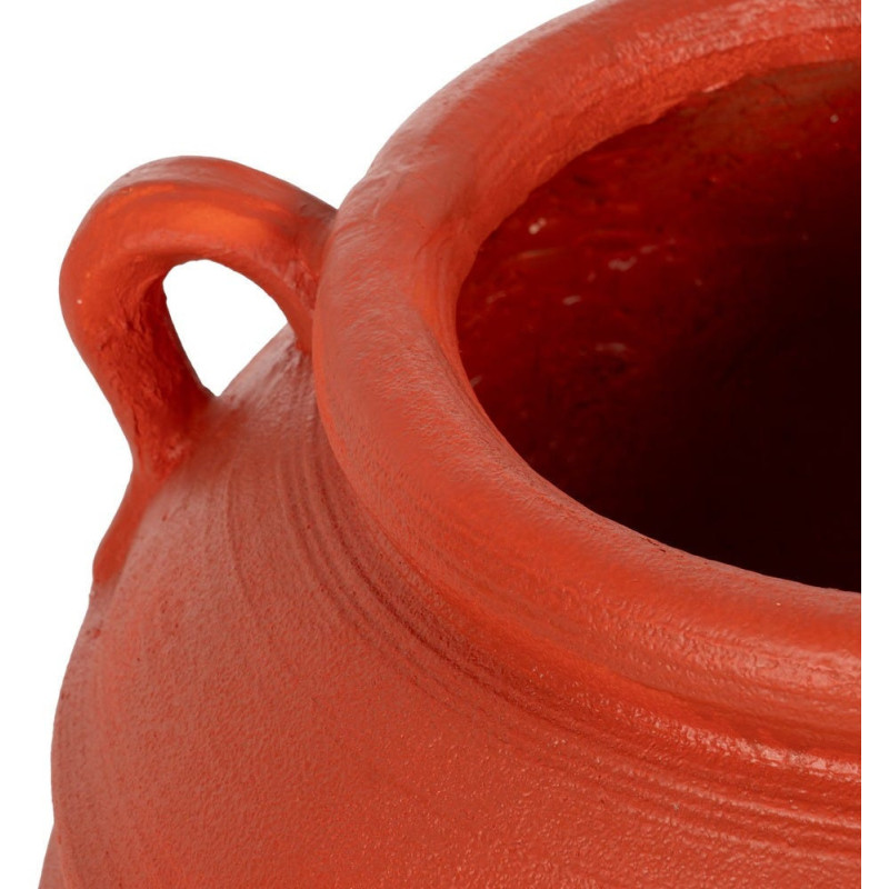 Grand Cache-pot XXL Vase méditerranéen Amphore H 60 cm Résine de magnésium Terracotta Zurénia 