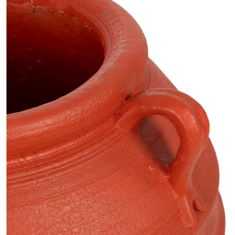 Grand Cache-pot XXL Vase méditerranéen Amphore H 60 cm Résine de magnésium Terracotta Zurénia 