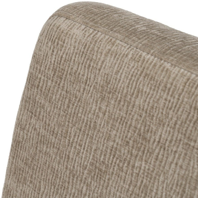 Fauteuil scandinave vintage Tissu Beige Bois d'hévéa Naturel Lenviro 