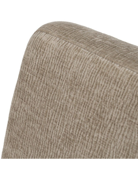 Fauteuil scandinave vintage Tissu Beige Bois d'hévéa Naturel Lenviro 