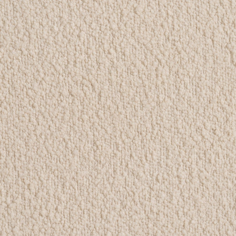 Fauteuil lounge Japandi minimaliste Tissu Blanc Bois de teck Marron Bamboro 