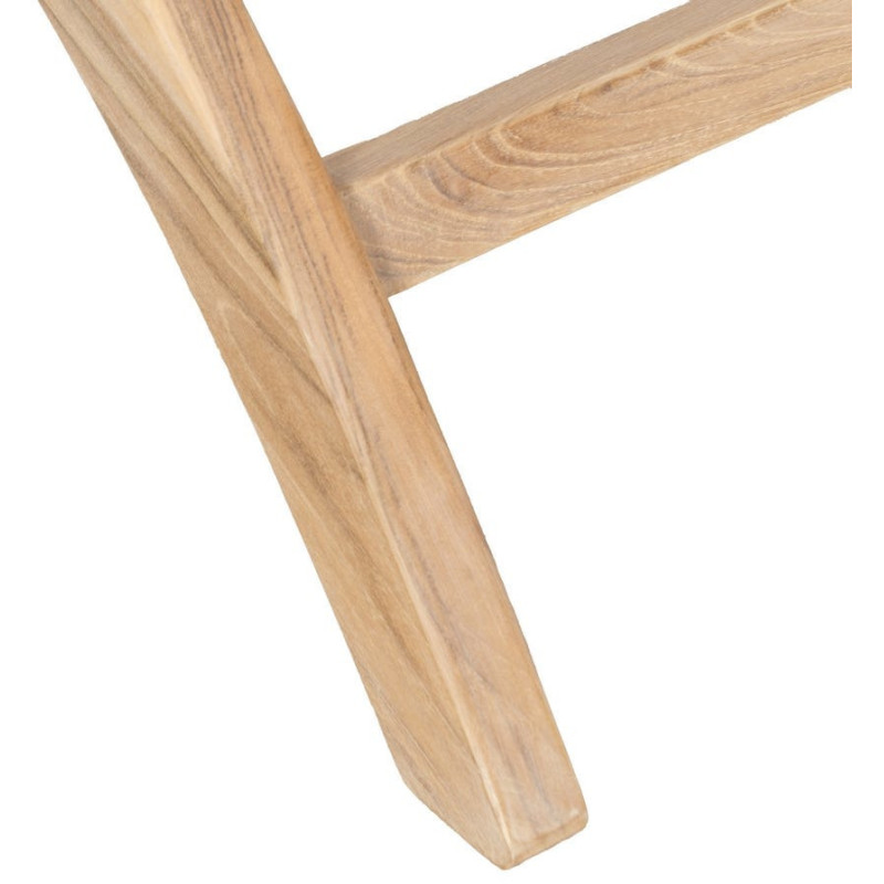 Fauteuil lounge style japandi Rotin Naturel Bois de teck Kanovo 
