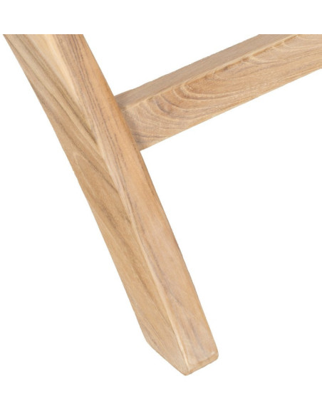 Fauteuil lounge style japandi Rotin Naturel Bois de teck Kanovo 