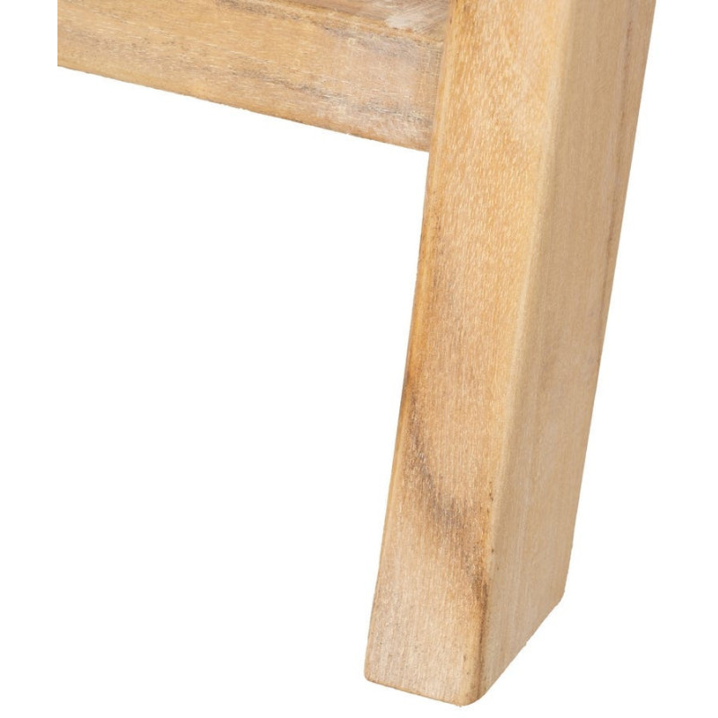 Fauteuil lounge style japandi Rotin Naturel Bois de teck Kanovo 