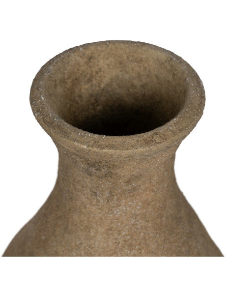 Grand Vase XXL décoratif style wabi-sabi minéral Bouteille H 68 cm Céramique Beige Kavido 