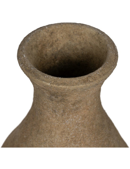 Grand Vase XXL décoratif style wabi-sabi minéral Bouteille H 68 cm Céramique Beige Kavido 