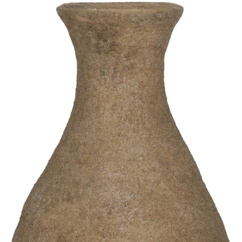 Grand Vase XXL décoratif style wabi-sabi minéral Bouteille H 68 cm Céramique Beige Kavido 