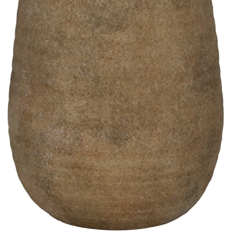 Grand Vase XXL décoratif style wabi-sabi minéral Bouteille H 68 cm Céramique Beige Kavido 