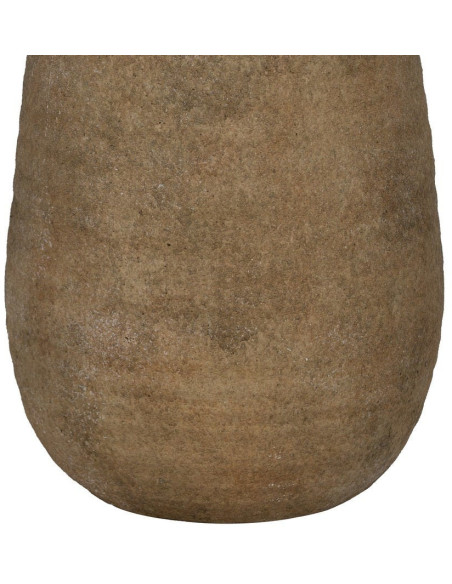 Grand Vase XXL décoratif style wabi-sabi minéral Bouteille H 68 cm Céramique Beige Kavido 