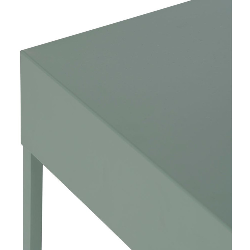Table de chevet moderne chic 1 tiroir Métal Vert Elmyra 