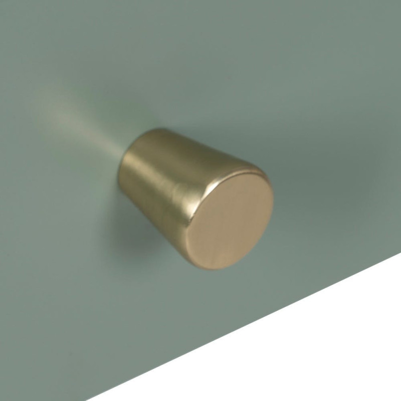 Table de chevet moderne chic 1 tiroir Métal Vert Elmyra 