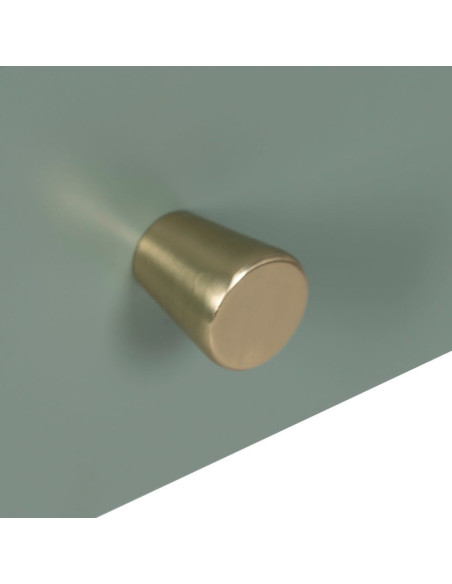 Table de chevet moderne chic 1 tiroir Métal Vert Elmyra 