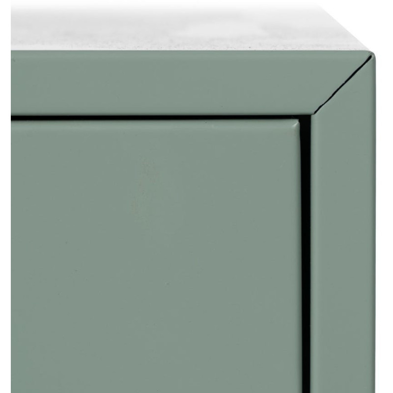 Table de chevet moderne chic 1 tiroir Métal Vert Elmyra 