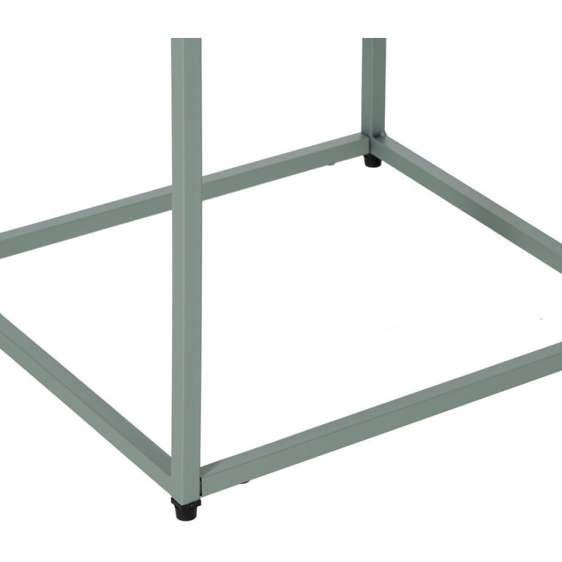 Table de chevet moderne chic 1 tiroir Métal Vert Elmyra 