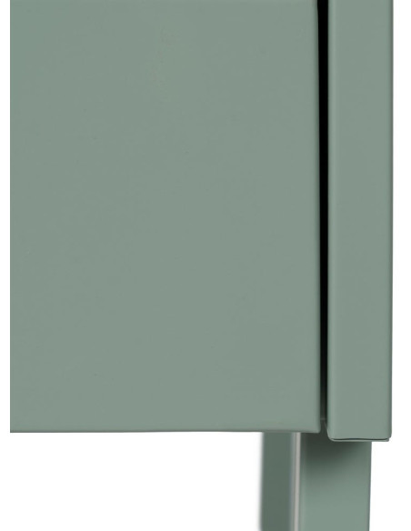 Table de chevet moderne chic 1 tiroir Métal Vert Elmyra 