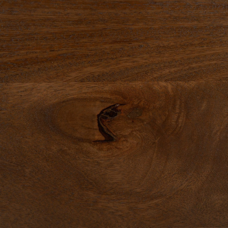 Grande Table à manger design moderne piètement sculptural Rectangulaire 6 personnes 200 cm Bois de manguier Marron Xandora 