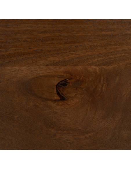 Grande Table à manger design moderne piètement sculptural Rectangulaire 6 personnes 200 cm Bois de manguier Marron Xandora 