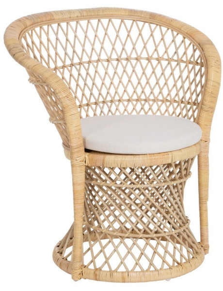 Fauteuil style bohème méditerranéen Rotin Naturel Solandro 