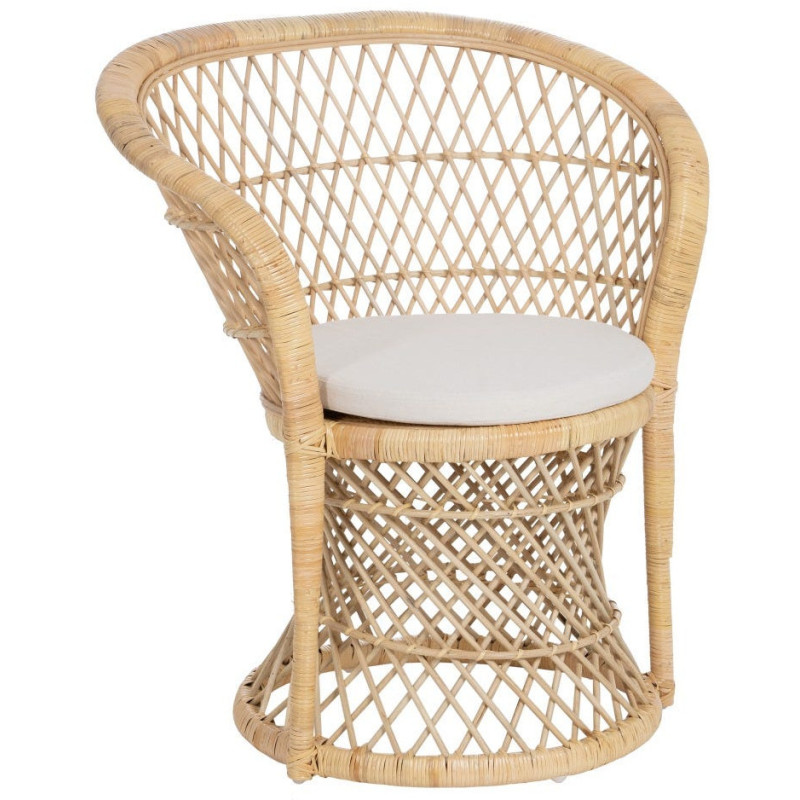 Fauteuil style bohème méditerranéen Rotin Naturel Solandro 