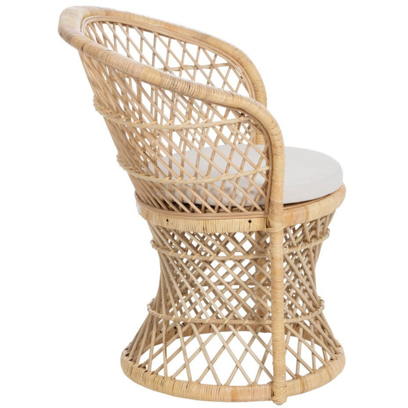 Fauteuil style bohème méditerranéen Rotin Naturel Solandro 