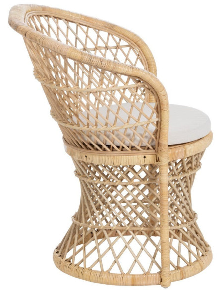 Fauteuil style bohème méditerranéen Rotin Naturel Solandro 