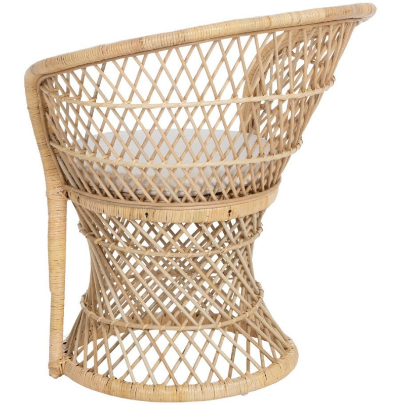 Fauteuil style bohème méditerranéen Rotin Naturel Solandro 