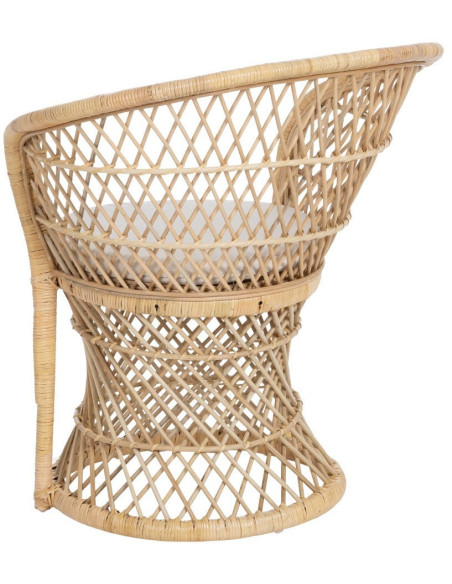 Fauteuil style bohème méditerranéen Rotin Naturel Solandro 