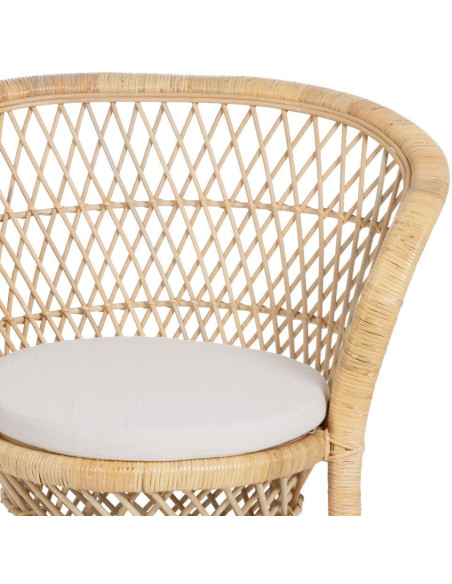 Fauteuil style bohème méditerranéen Rotin Naturel Solandro 