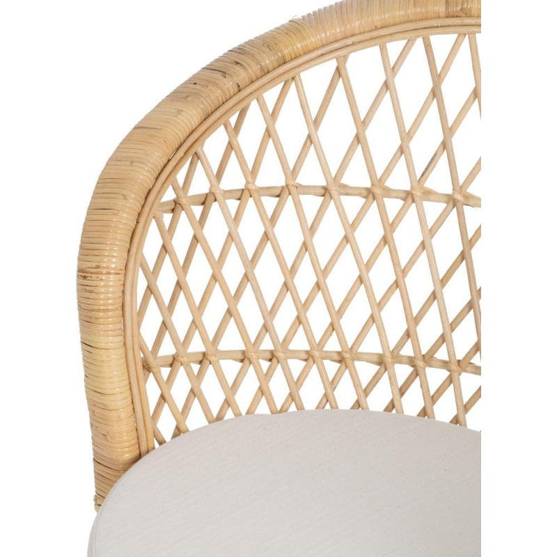 Fauteuil style bohème méditerranéen Rotin Naturel Solandro 