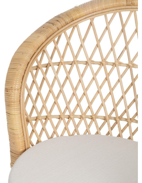 Fauteuil style bohème méditerranéen Rotin Naturel Solandro 