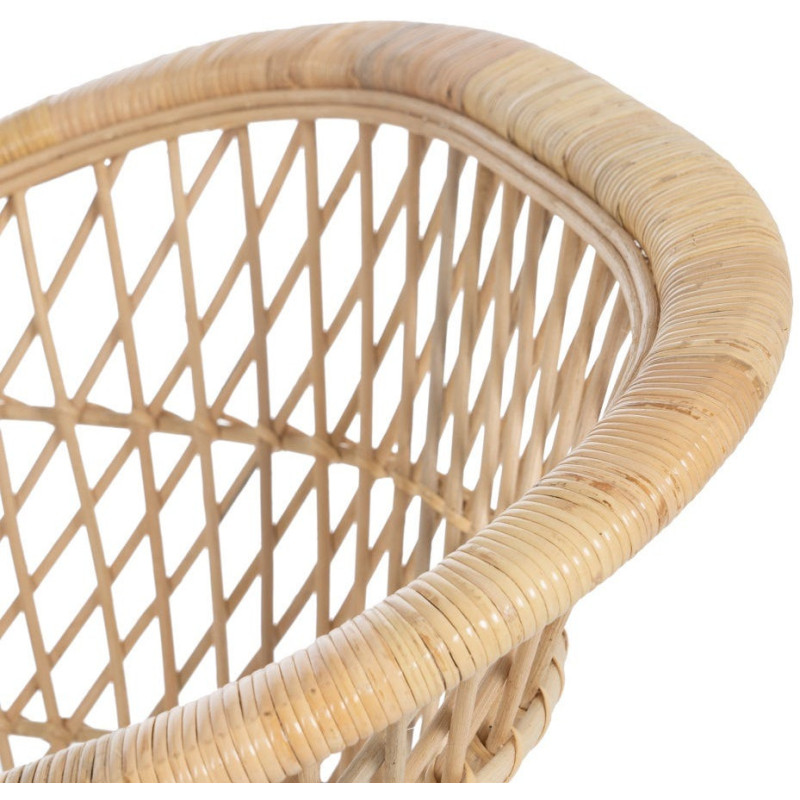 Fauteuil style bohème méditerranéen Rotin Naturel Solandro 